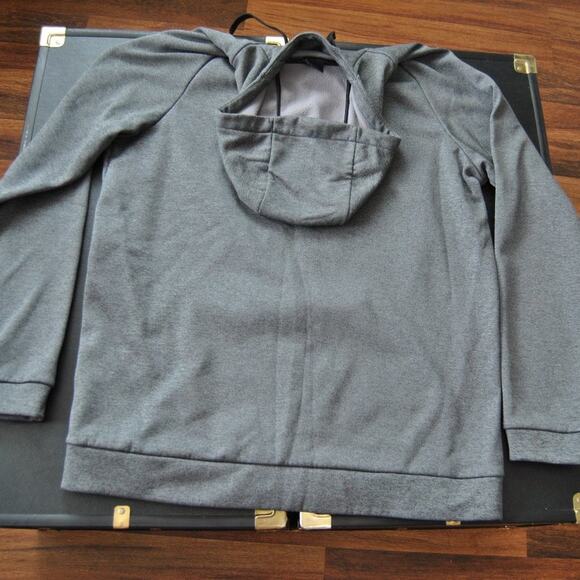 Large Gray Nike Hoodie w/ White Front Logo - Picture 5 of 6